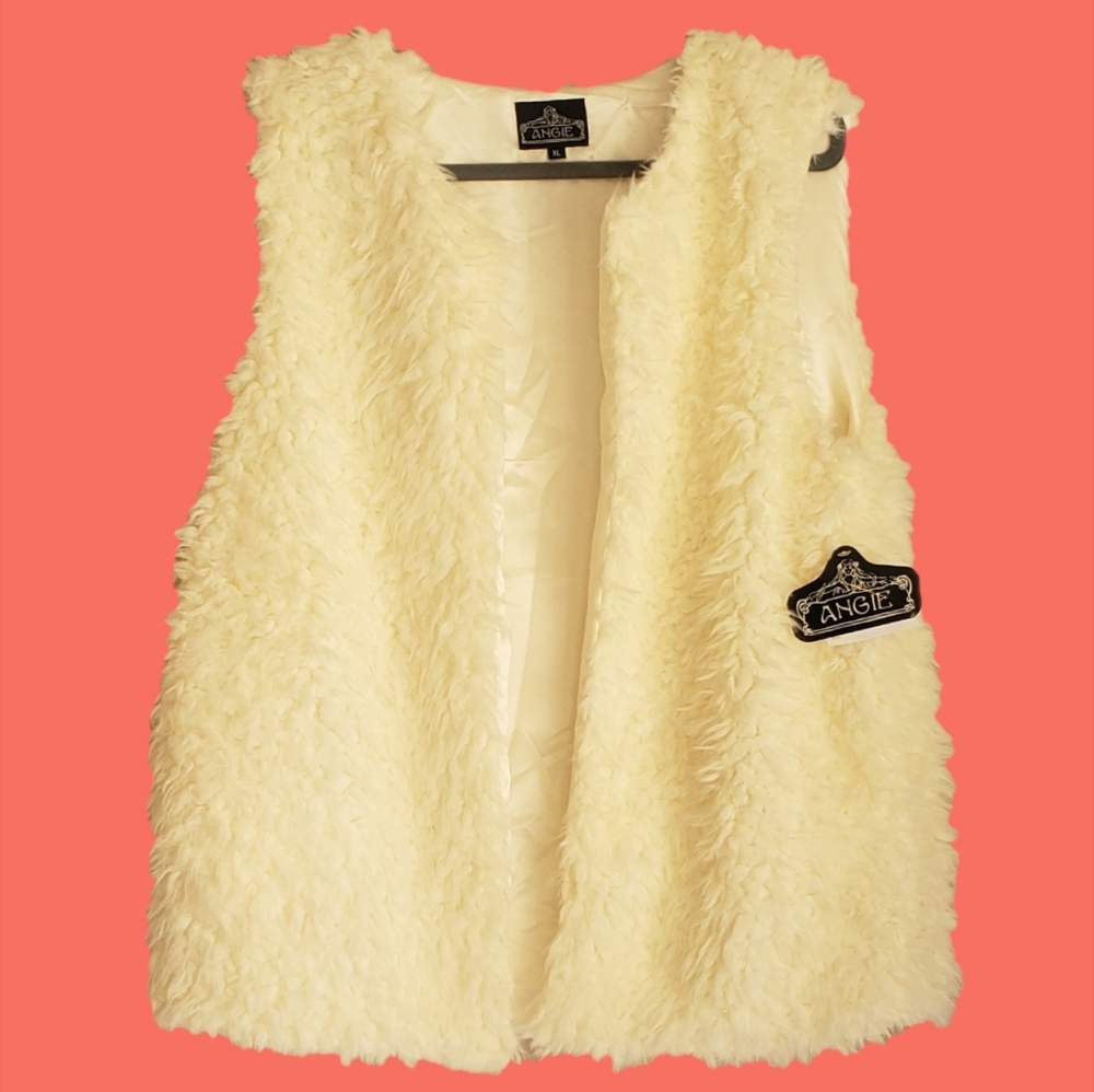 Angie shaggy fleece vest
